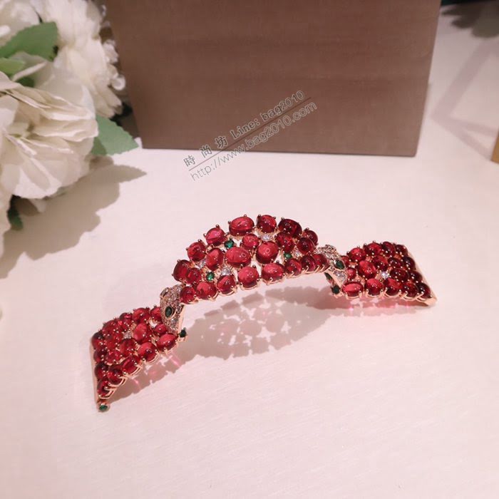 Bvlgari飾品 寶格麗彩寶手鐲 BVLGARI奢華彩寶 寶格麗蛇手鐲  zgbq3093